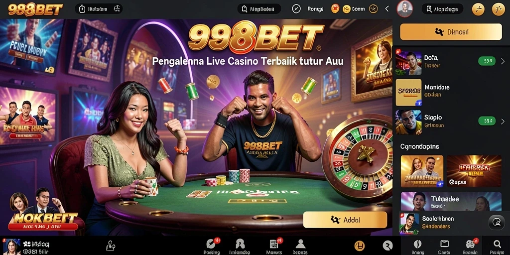 Screenshot gameplay 988BET yang menampilkan dealer profesional dan pemain yang terlibat.