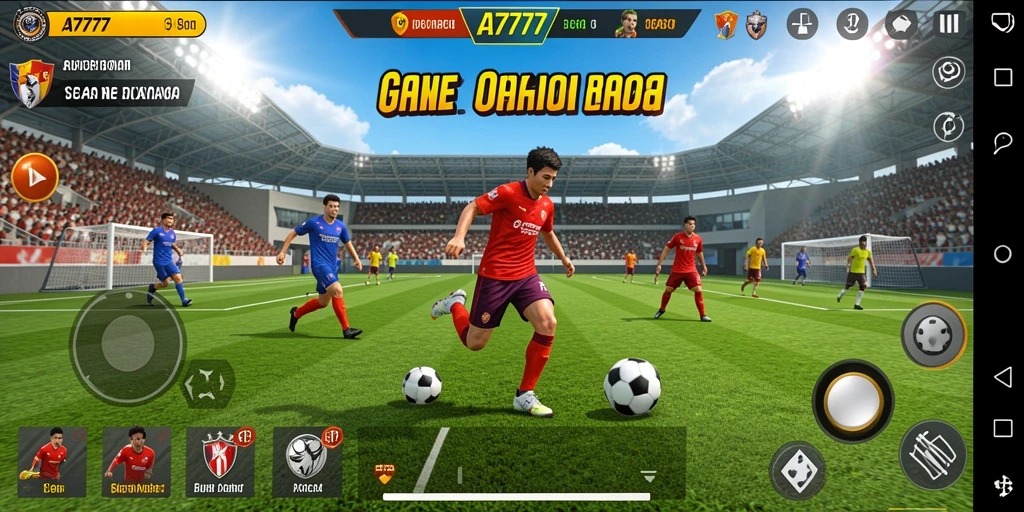 Tampilan gameplay A7777 yang menarik dan penuh aksi olahraga.