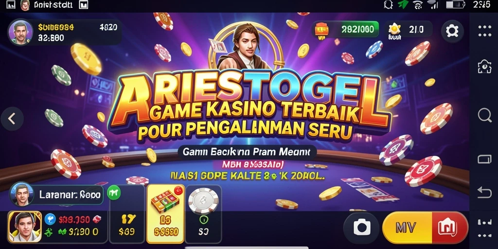 Tampilan gameplay ARIESTOGEL yang menarik saat bermain Kasino.