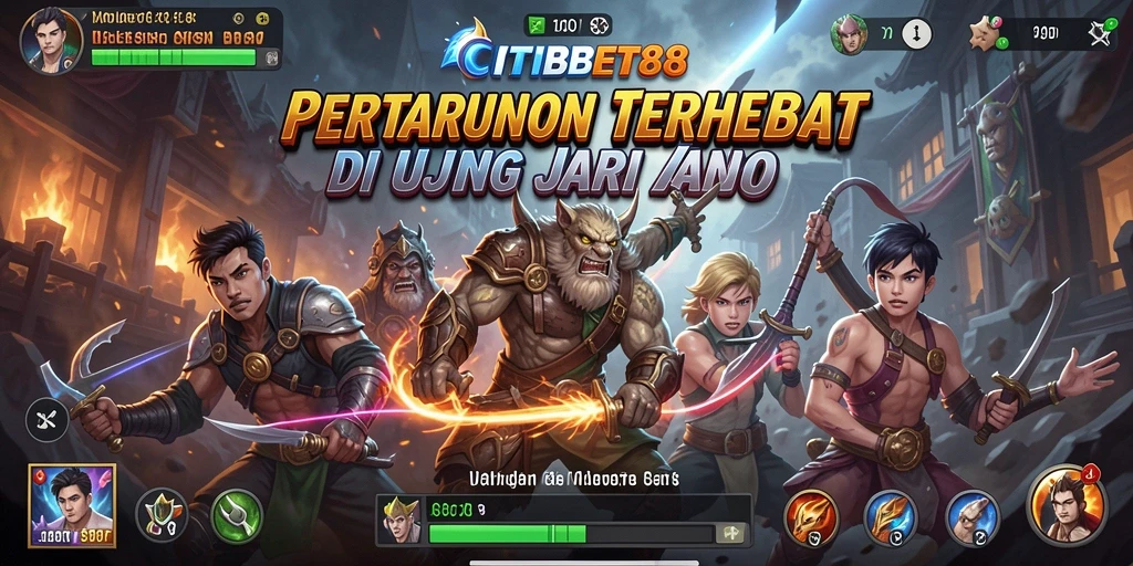 Screenshot CITIBET88 menampilkan pertarungan yang intens dan mendebarkan.