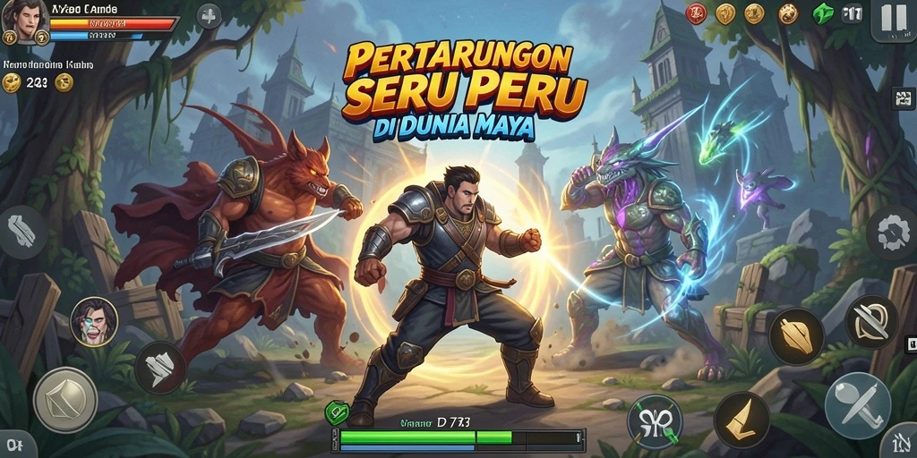 Screenshot D73 menampilkan aksi pertarungan yang mendebarkan dan karakter yang kuat.