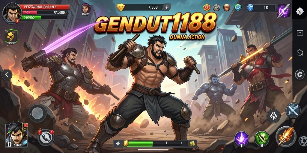 Screenshot gameplay GENDUT188 menampilkan pertarungan seru dengan grafis yang memukau.