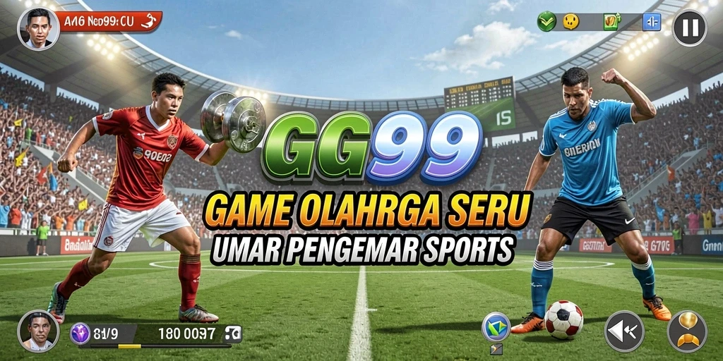 Tangkapan layar gameplay GG999 menunjukkan keseruan pertandingan olahraga.