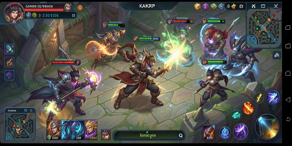 Screenshot menampilkan aksi seru pertarungan dalam KAKRP.