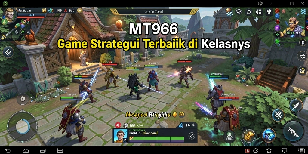 Tampilan menarik dari gameplay strategis di MT966.
