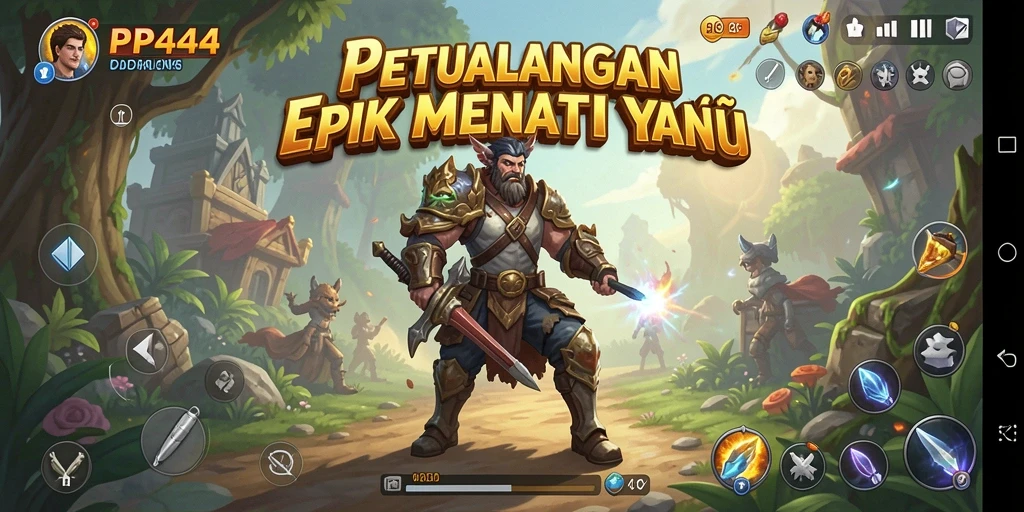 Screenshot yang menampilkan aksi mendebarkan dalam petualangan PP444.