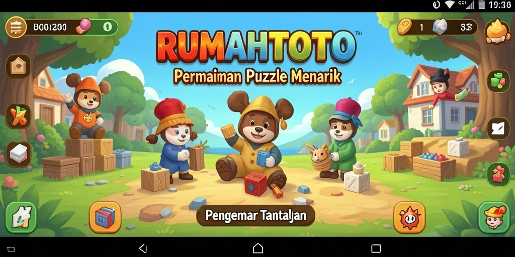 Screenshot gameplay RUMAHTOTO menunjukkan tantangan puzzle yang seru.