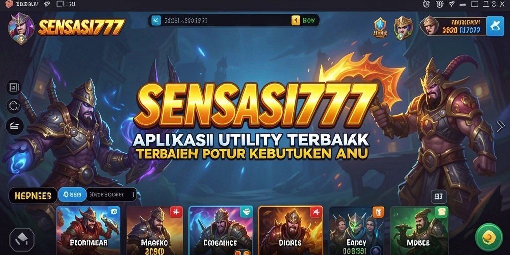 Screenshot SENSASI777 yang menampilkan fitur optimasi perangkat.