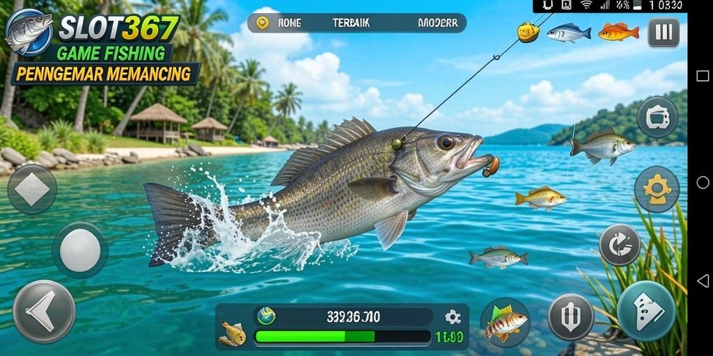 Gameplay SLOT367 yang menampilkan petualangan memancing seru.