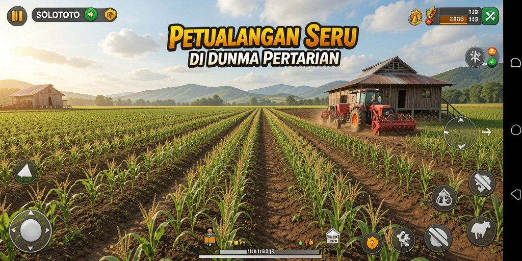 Screenshot SOLOTOTO menampilkan gameplay bertani yang menarik dan interaktif.