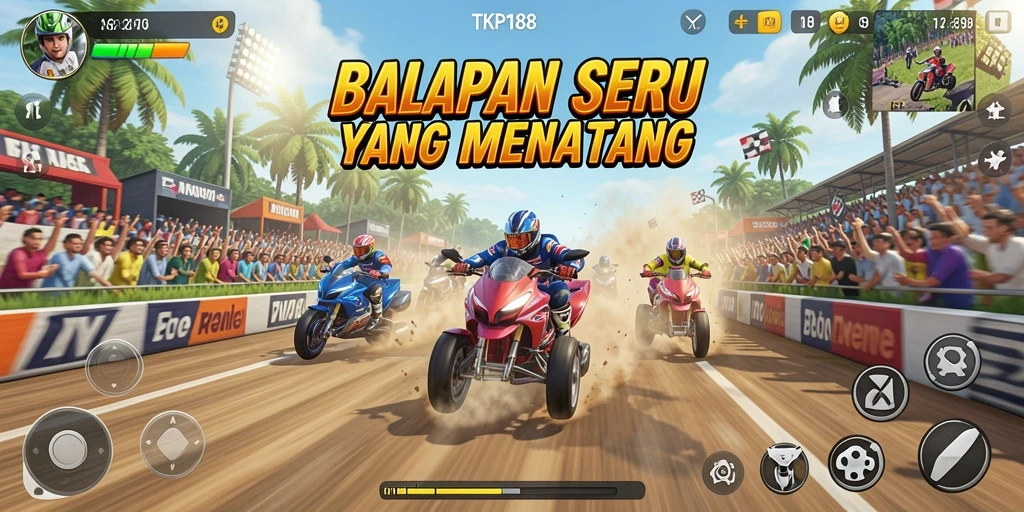 Gameplay Racing TKP188 yang seru dan mendebarkan.