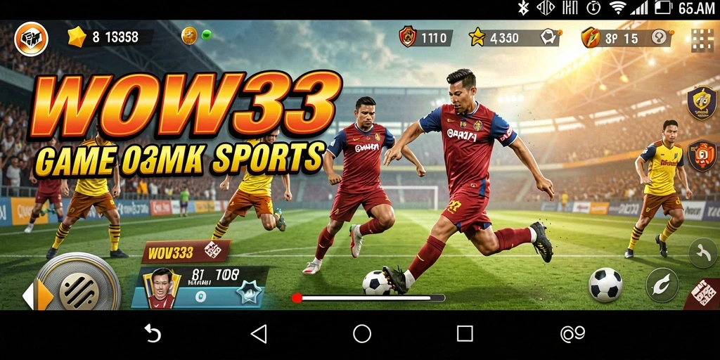 Screenshot WOW33 menampilkan pemain beraksi dalam pertandingan olahraga.