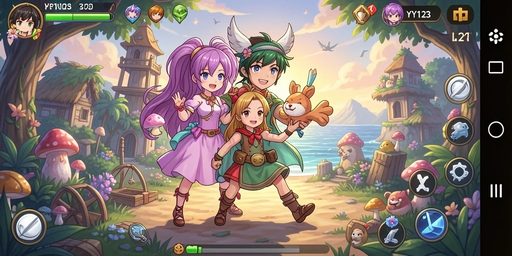 Gameplay menarik dari YY123 dalam dunia anime yang penuh warna.